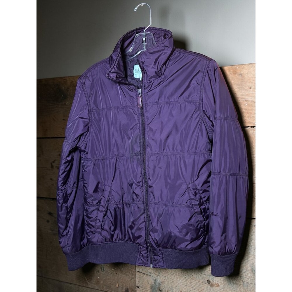 Baleno Plum Purple Lightweight Quilted Jacket Size Large With Full Zip Closure